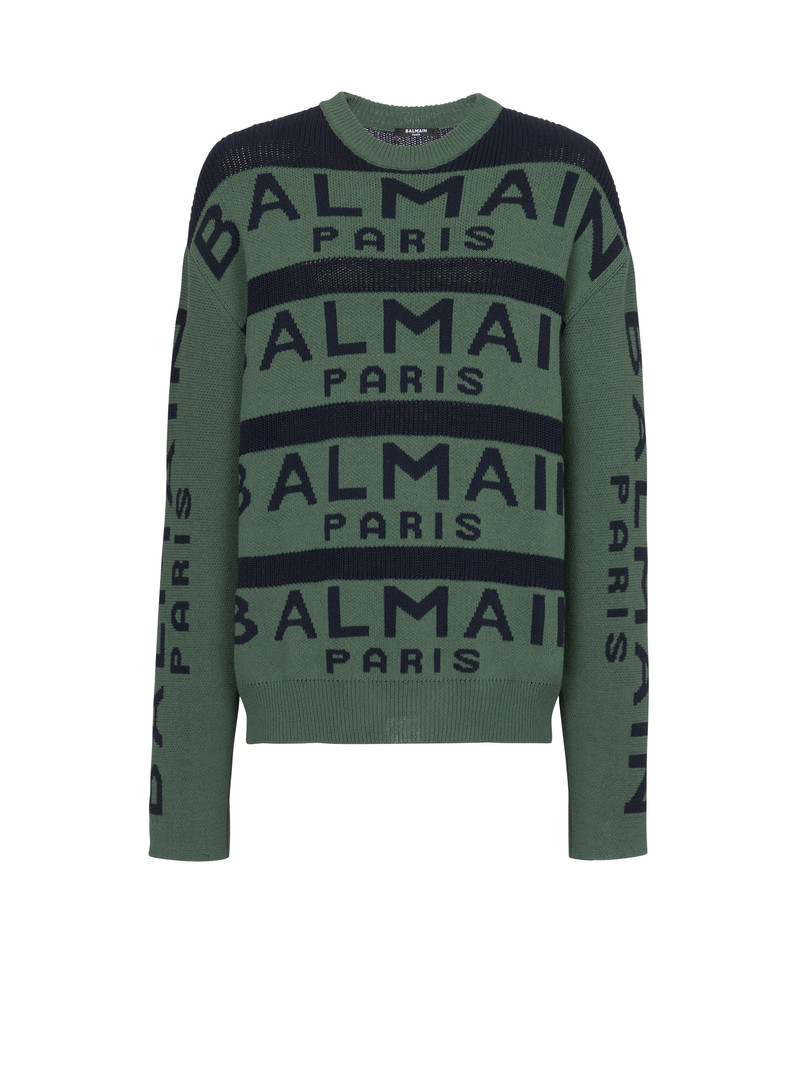 Sweater embroidered with Balmain Paris logo - 1