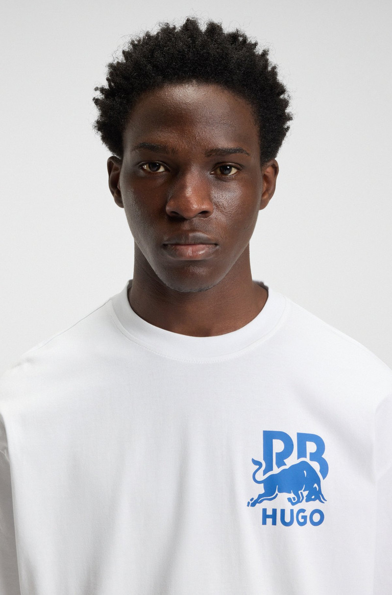 HUGO X RB COTTON T-SHIRT WITH BULL-GRAPHIC LOGO 3