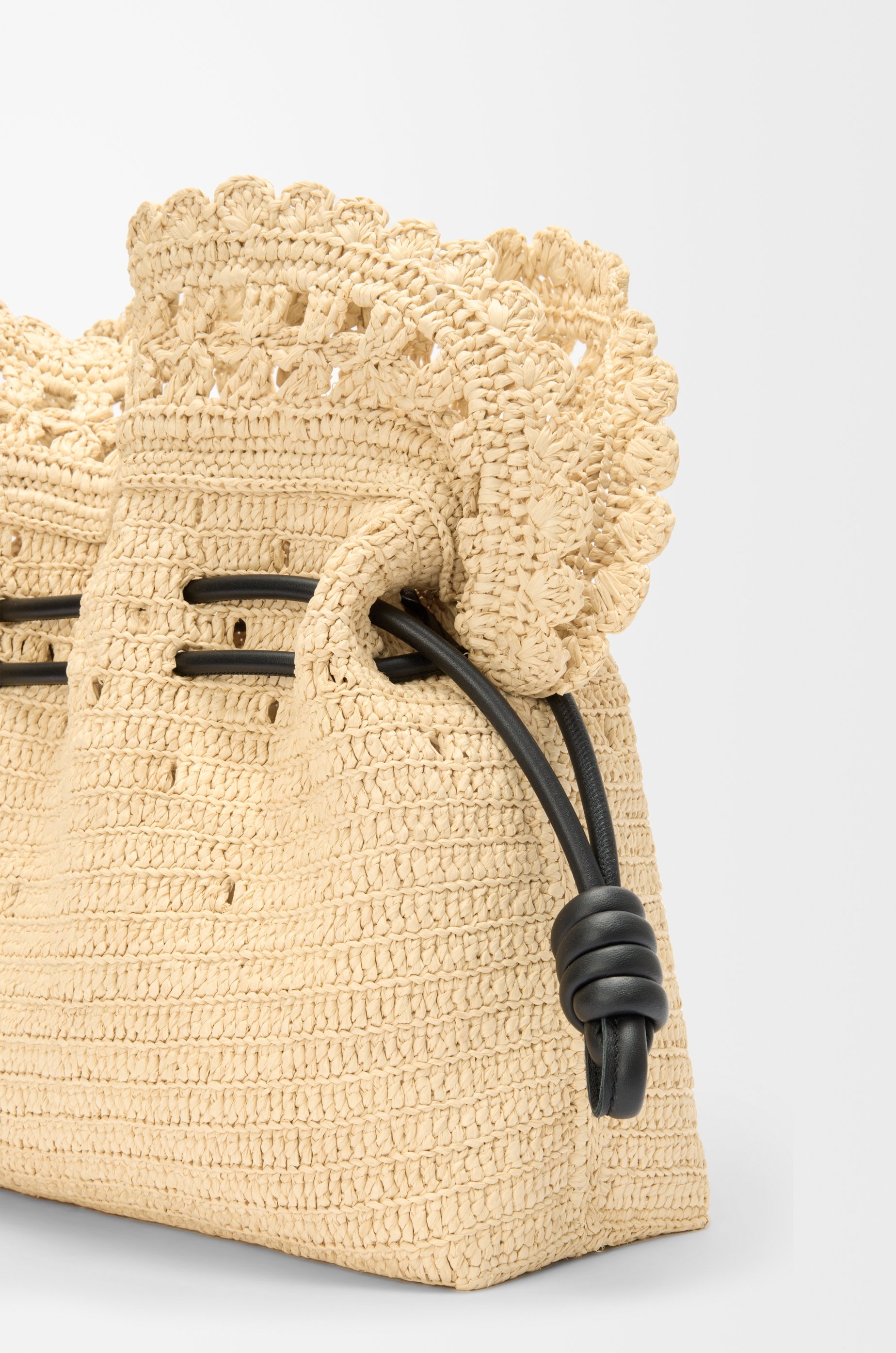 Medium Flamenco clutch in raffia - 9