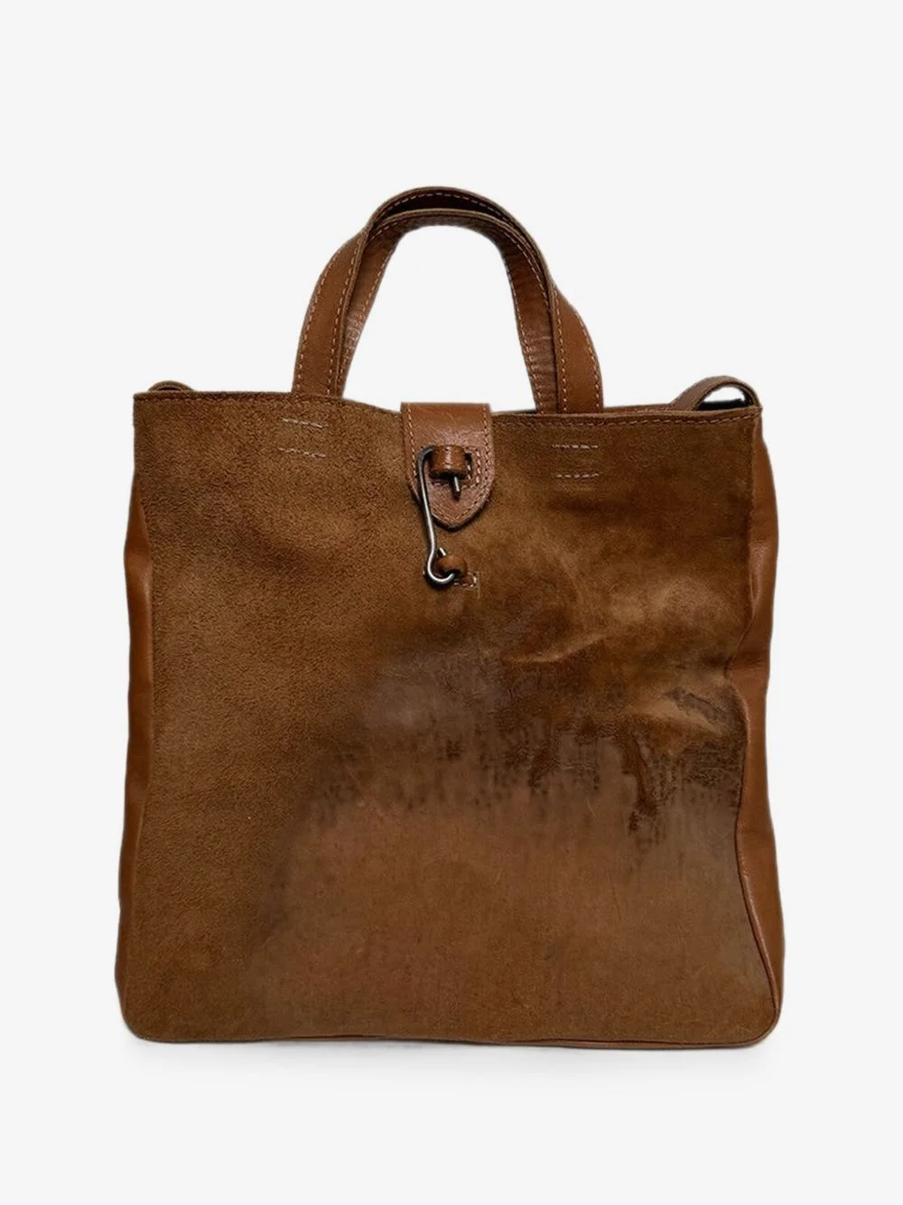 hand-dyed leather shoulder bag - 1