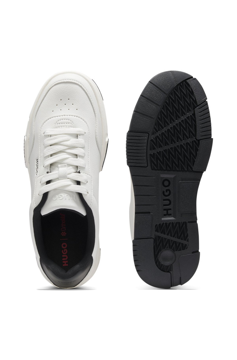 FAUX-LEATHER TRAINERS WITH ZIGZAG DETAILING 4