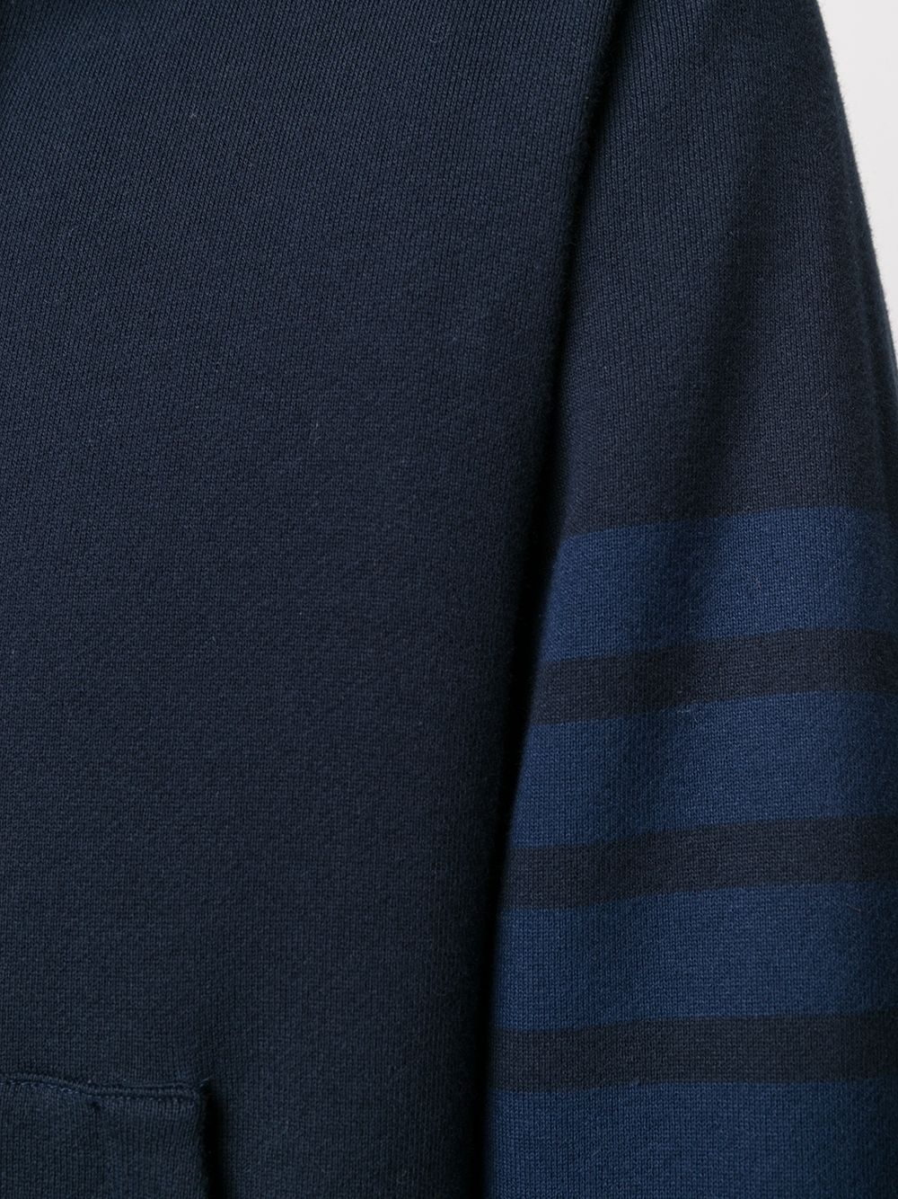 4-Bar zip-up loopback-cotton hoodie - 5