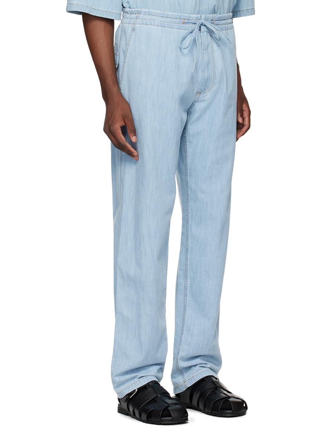 Blue Light Bleached Elasticized Jeans - 2