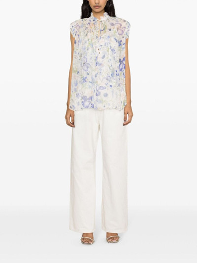 Zimmermann Garden-print frilled blouse outlook