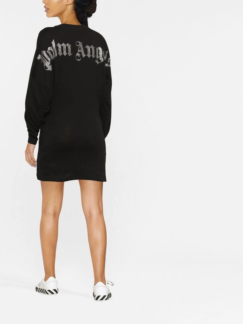 Palm Angels glitter-logo jumper dress outlook
