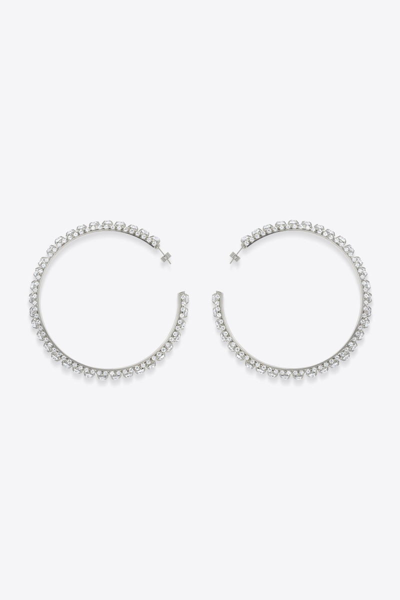 LARGE CRYSTAL HOOP EARRINGS 1