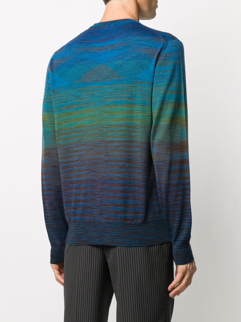 striped crew-neck pullover - 4