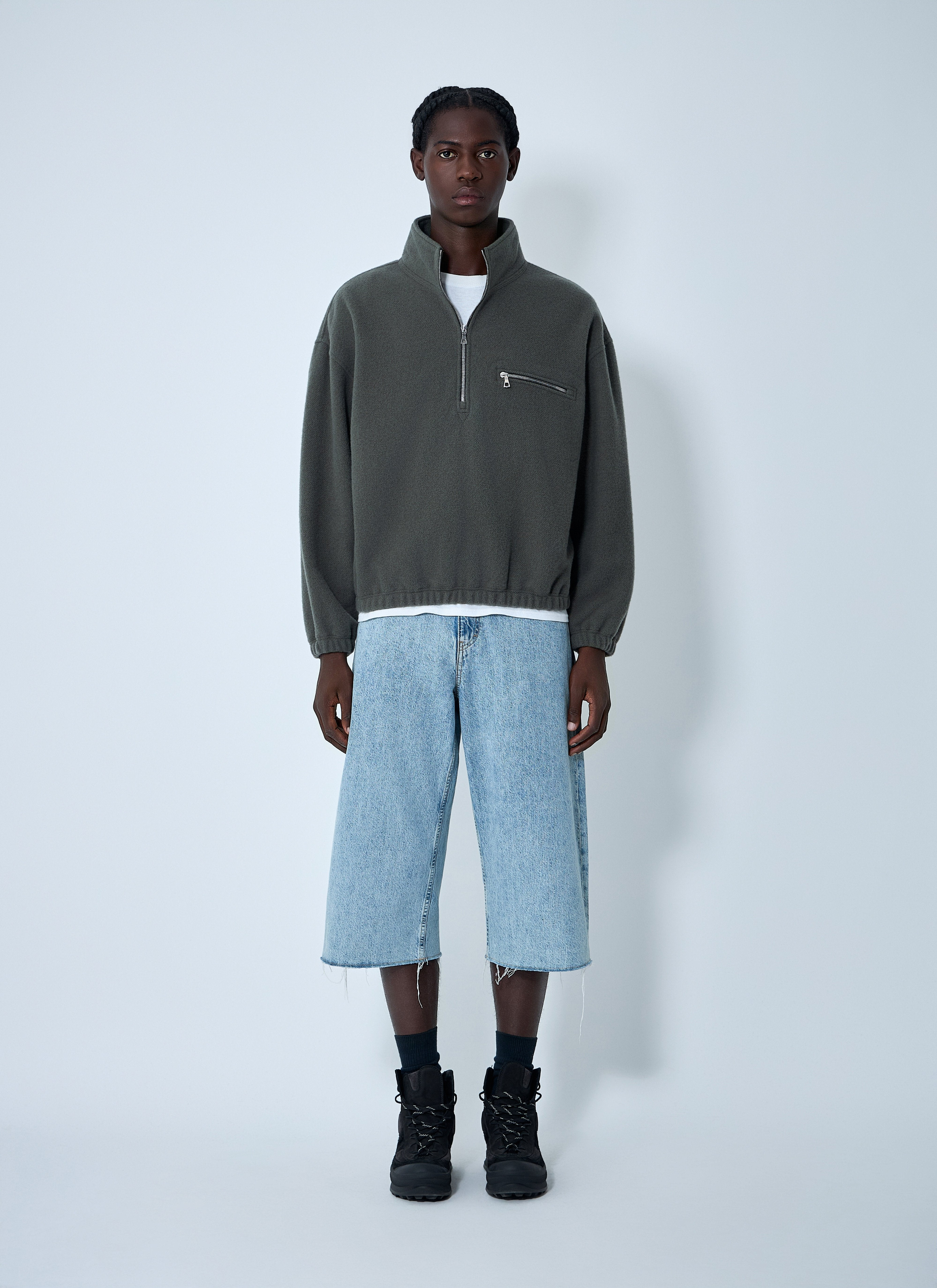 Rier Men Zip-Up Fleece Sweatshirt - 2