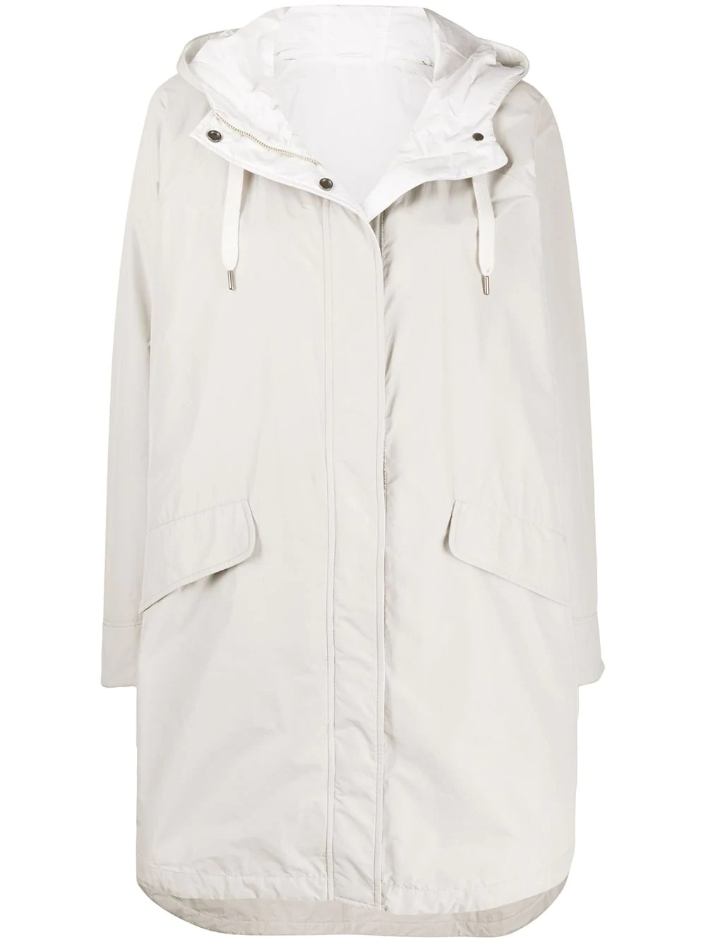 hooded parka coat - 1