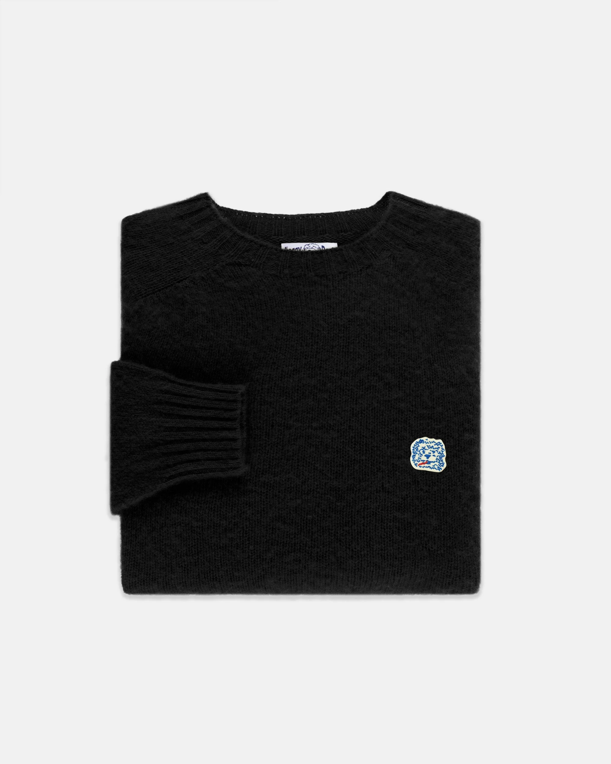 MADE-IN-SCOTLAND BLACK SHAGGY DOG ICON SWEATER - TRIM FIT - 1