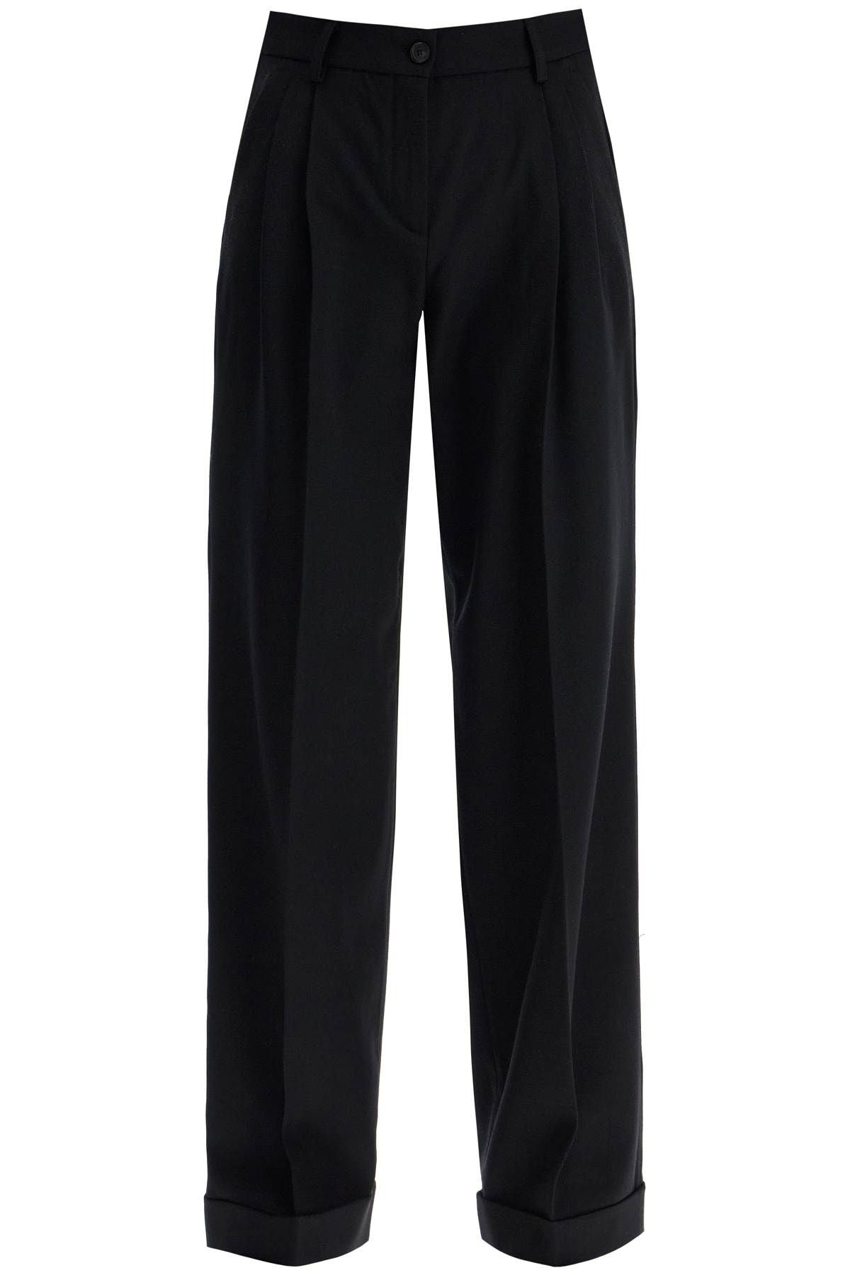 TWILL WIDE-LEG TROUSERS IN PAL - 1