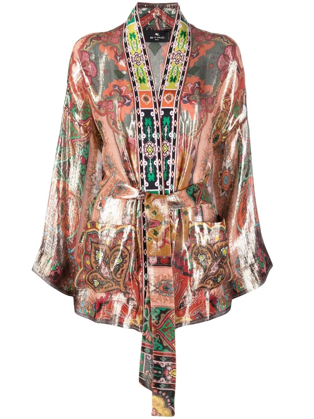 graphic-print long-sleeve jacket - 1