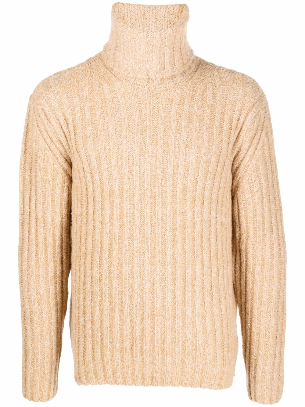 ribbed knit roll-neck jumper - 1