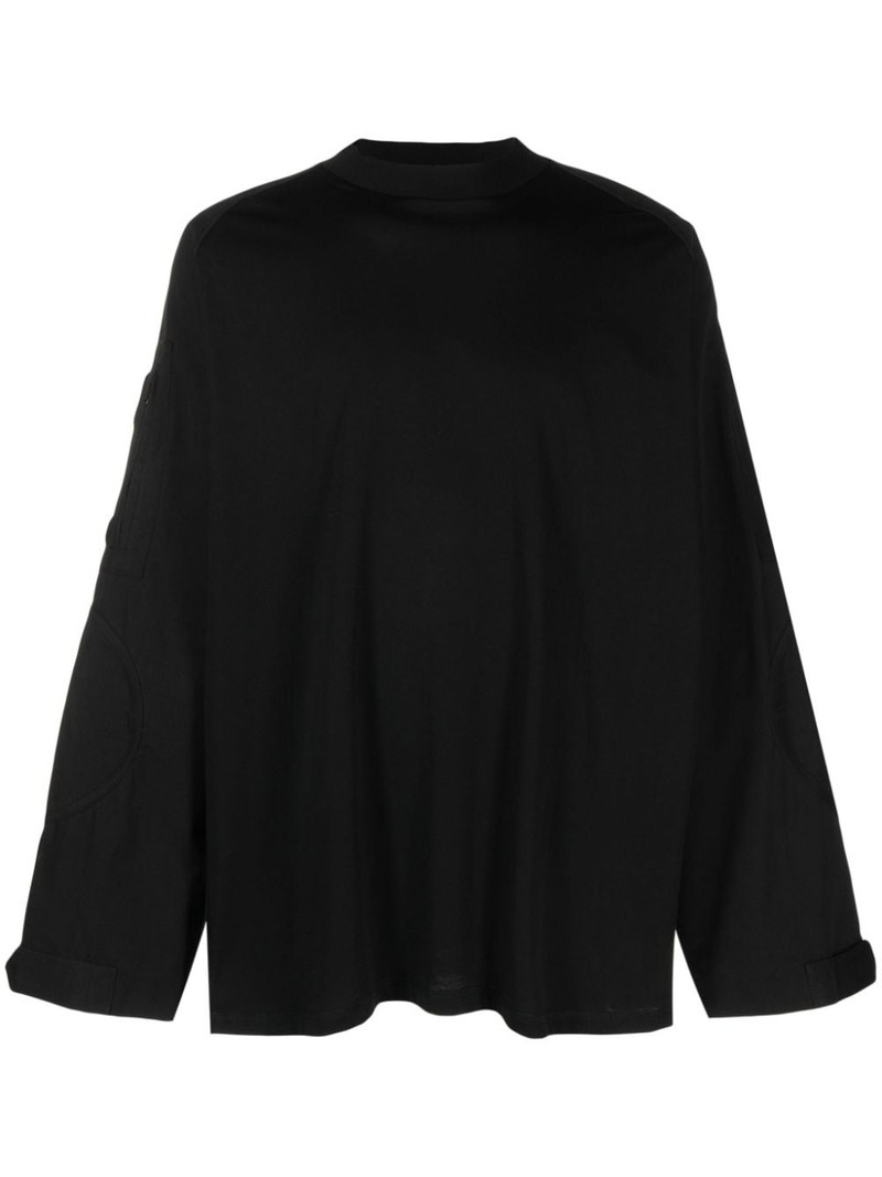 multiple-patches organic cotton sweatshirt 1
