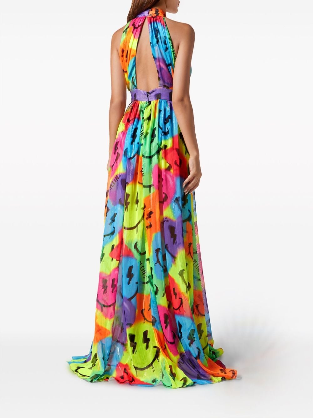 Smile chiffon maxi dress - 4