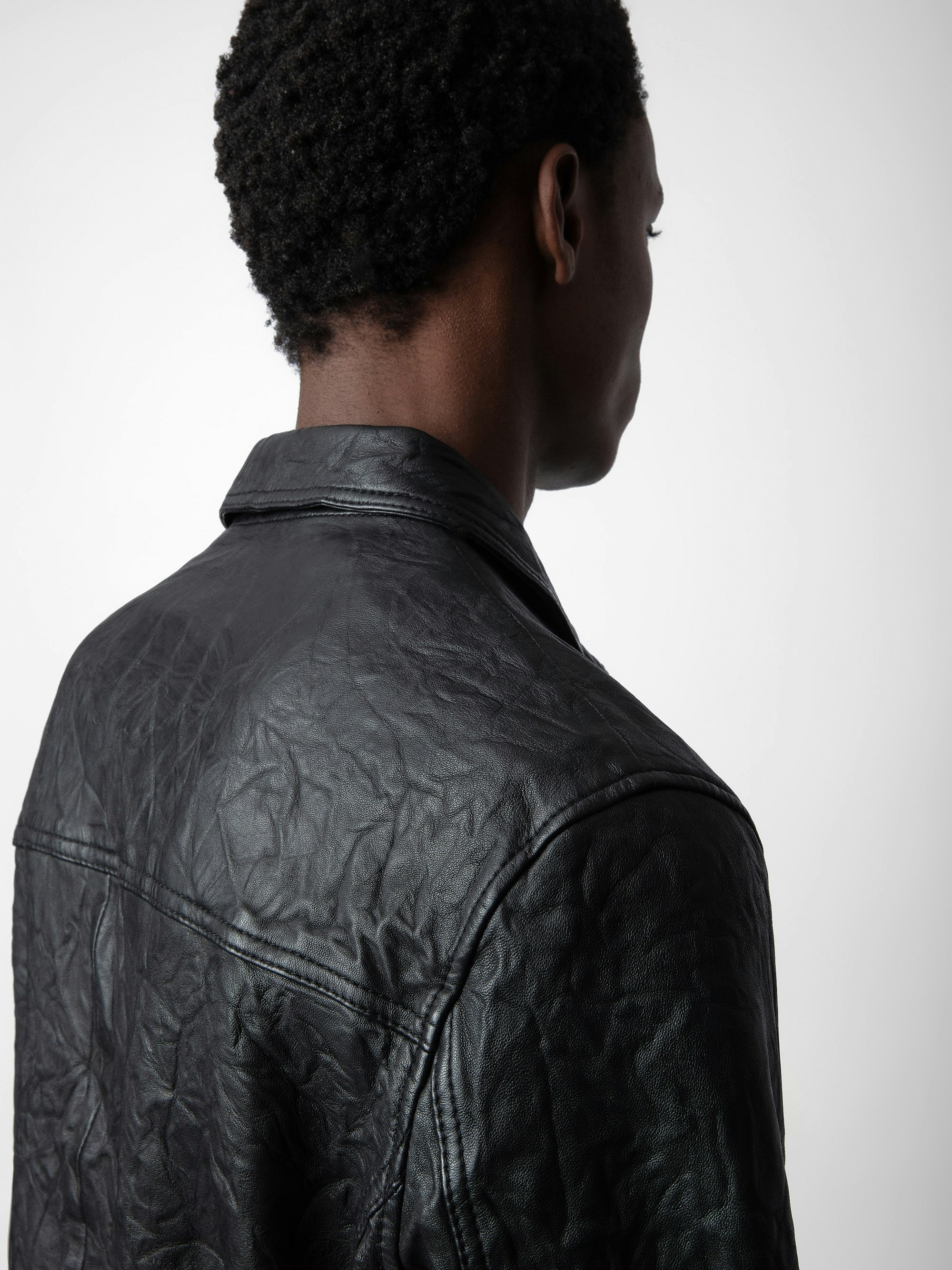 Lasso Crinkled Leather Jacket - 6