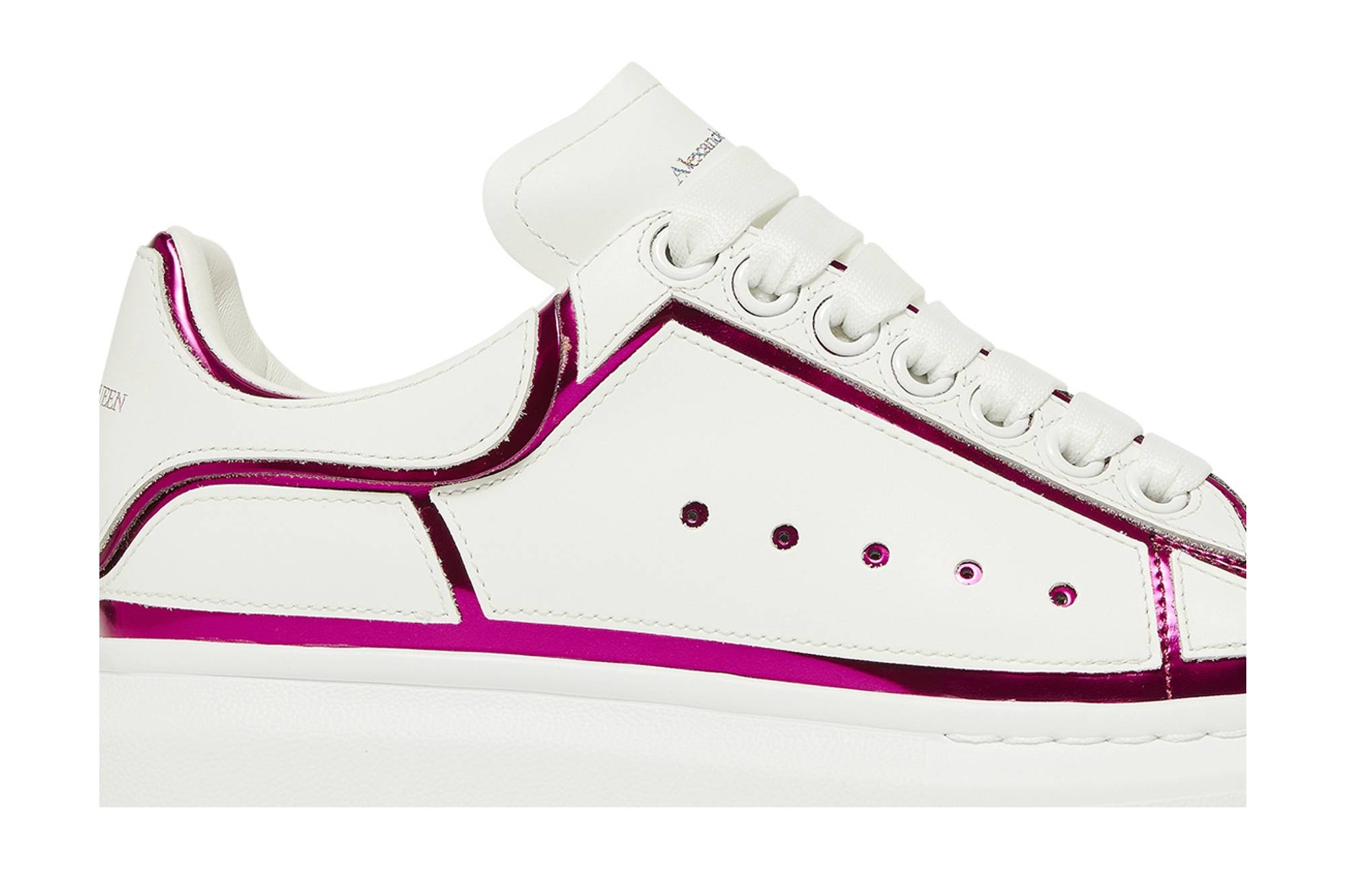 Alexander McQueen Wmns Oversized Sneaker 'White Printers Pink' - 2