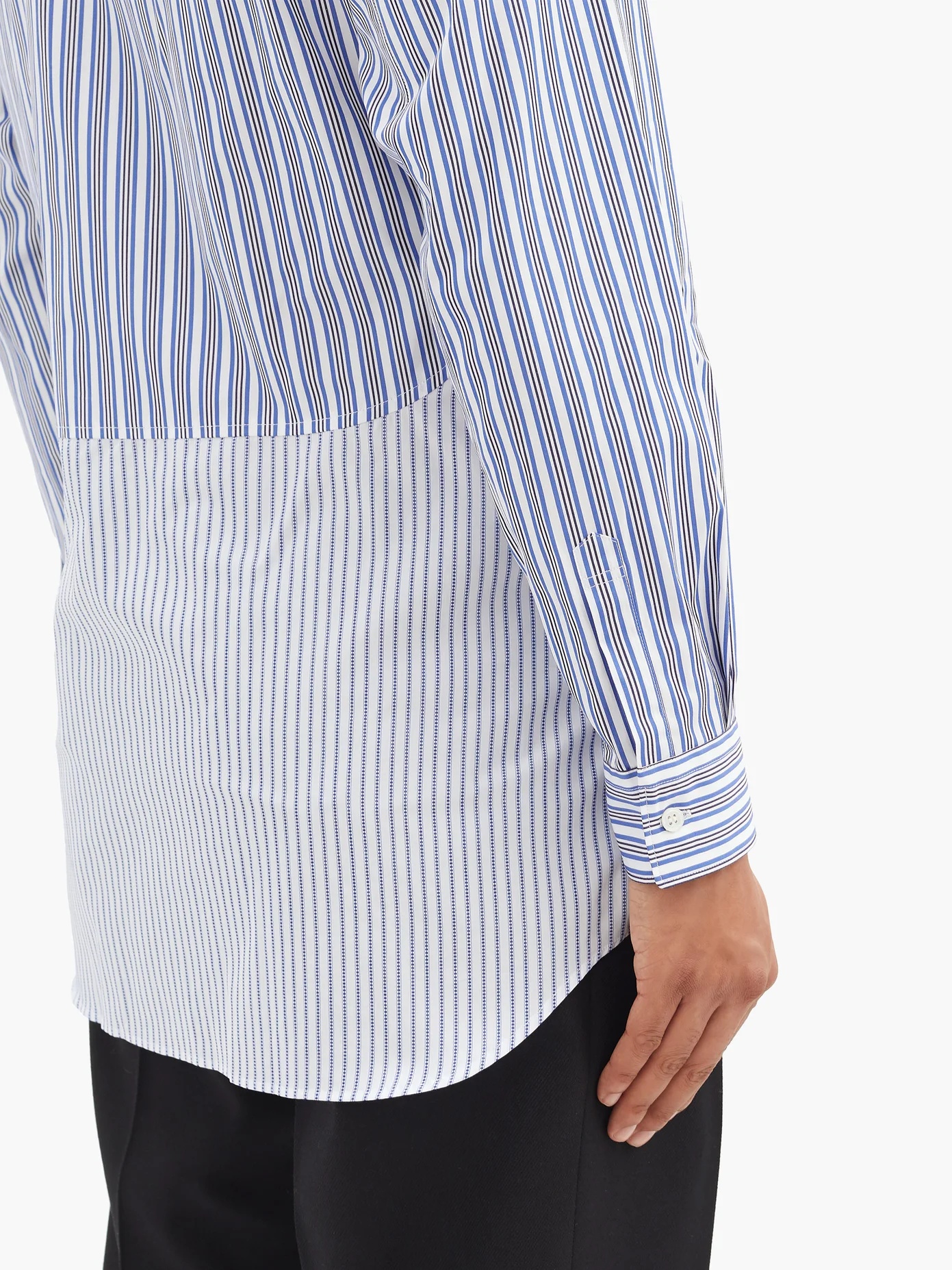 Deconstructed striped cotton shirt - 4