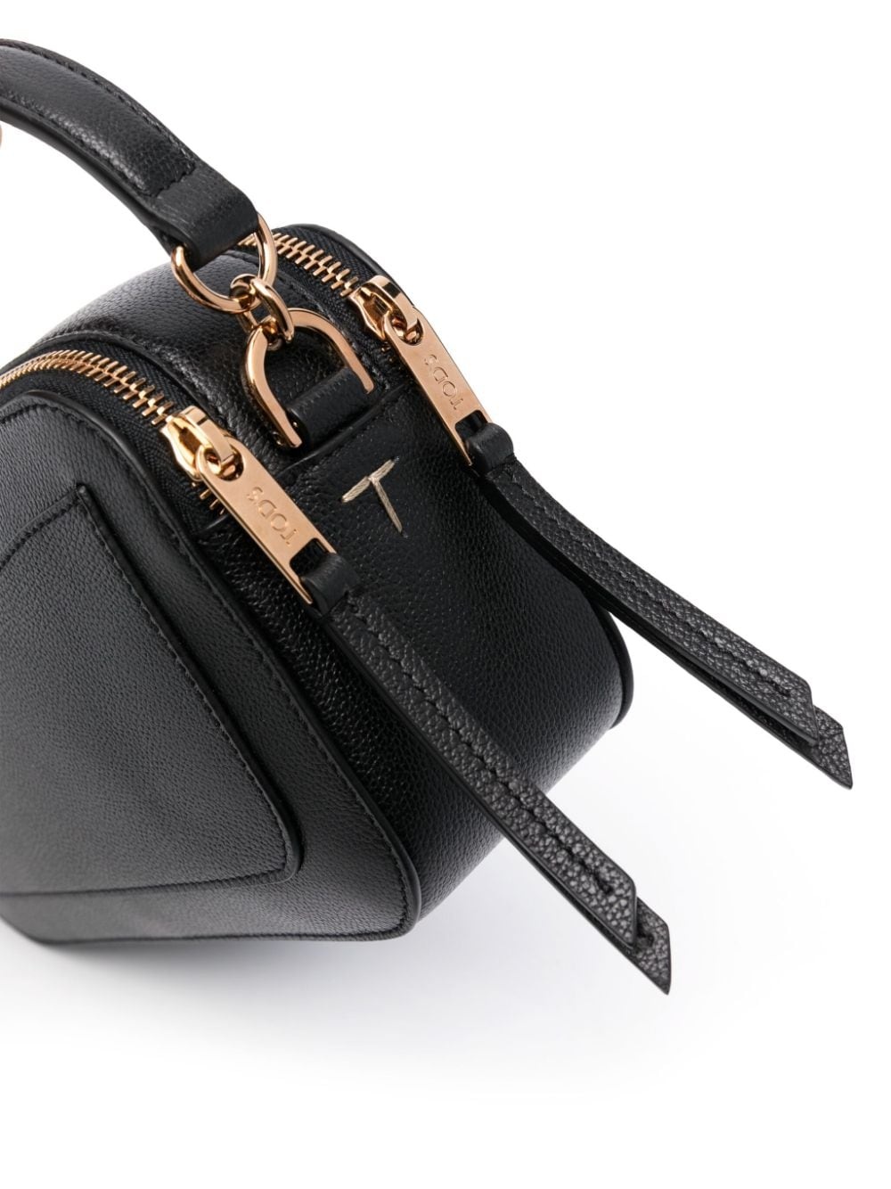 T-plaque leather tote bag - 4