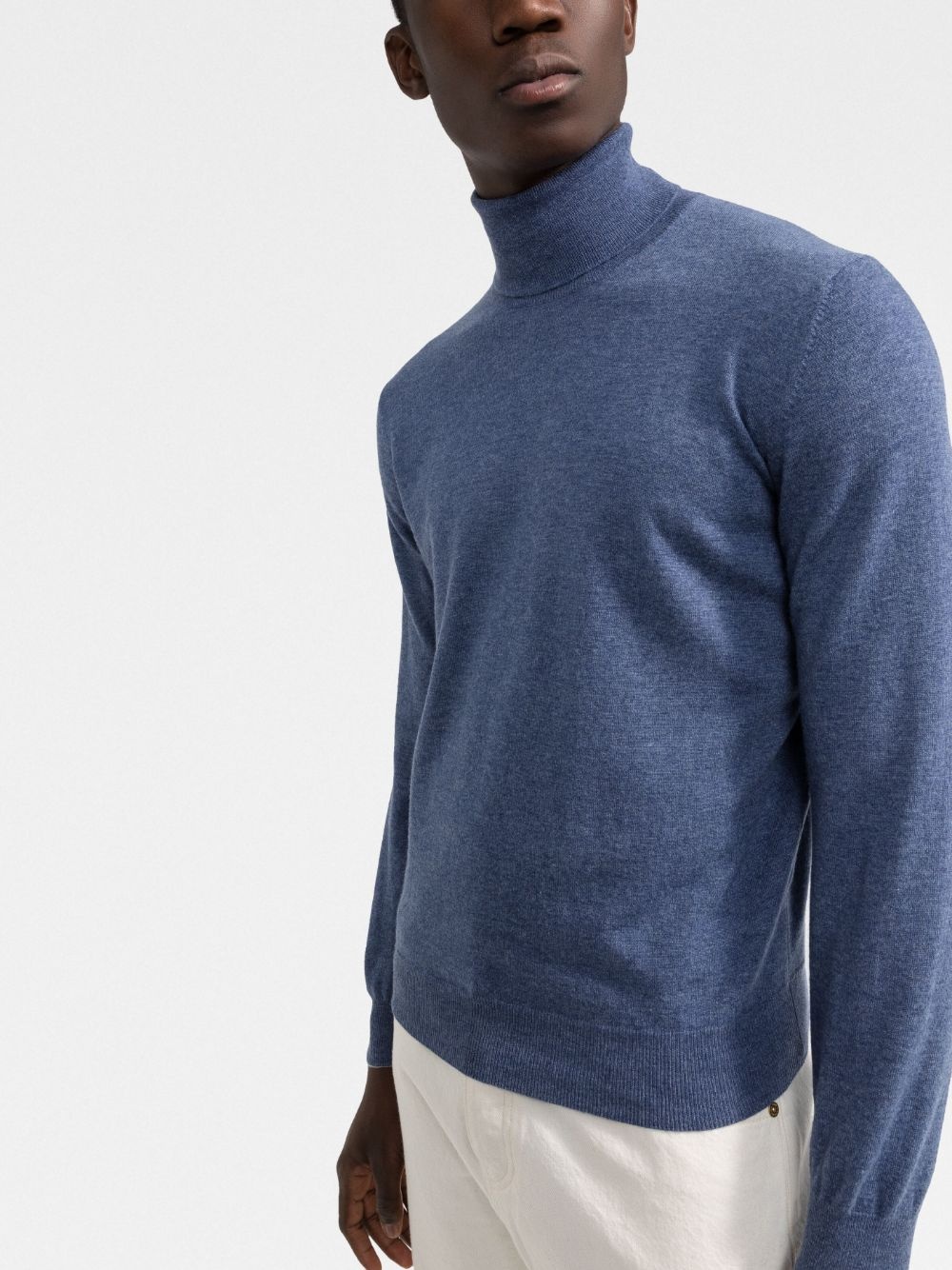 roll neck cashmere jumper - 3