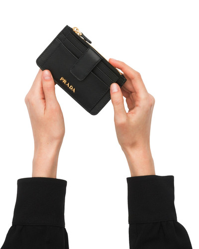 Prada Saffiano Leather Card Holder outlook