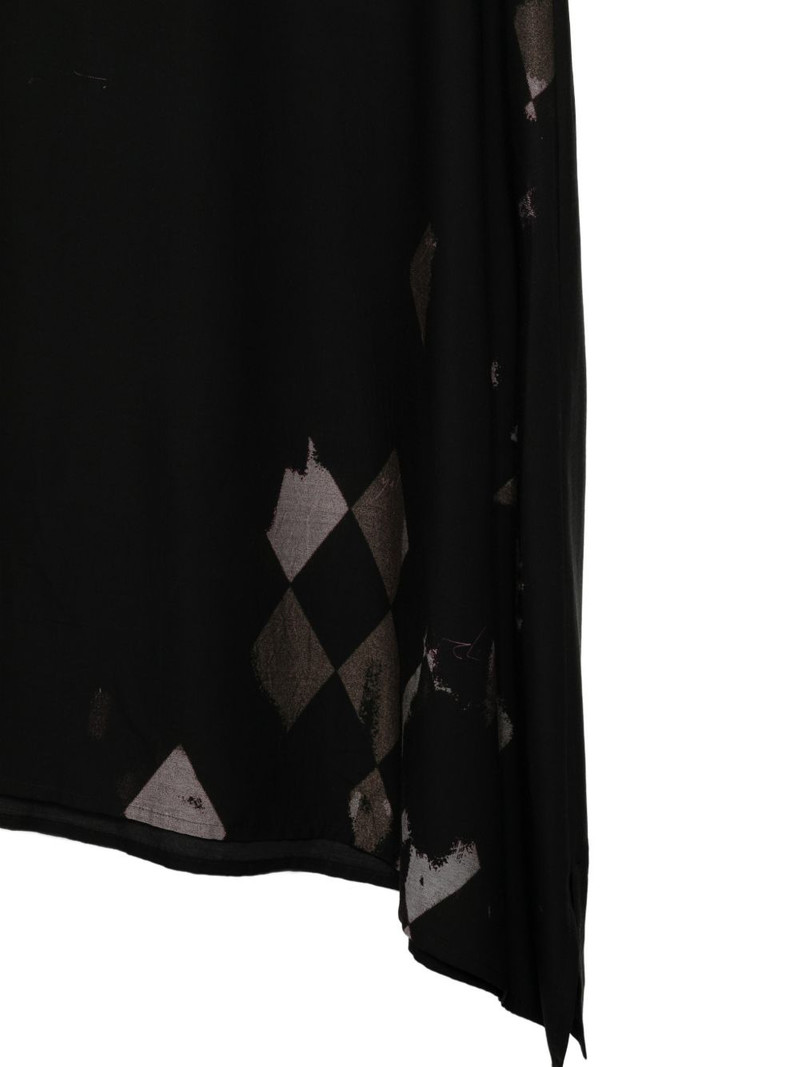 argyle-print asymmetric dress 3