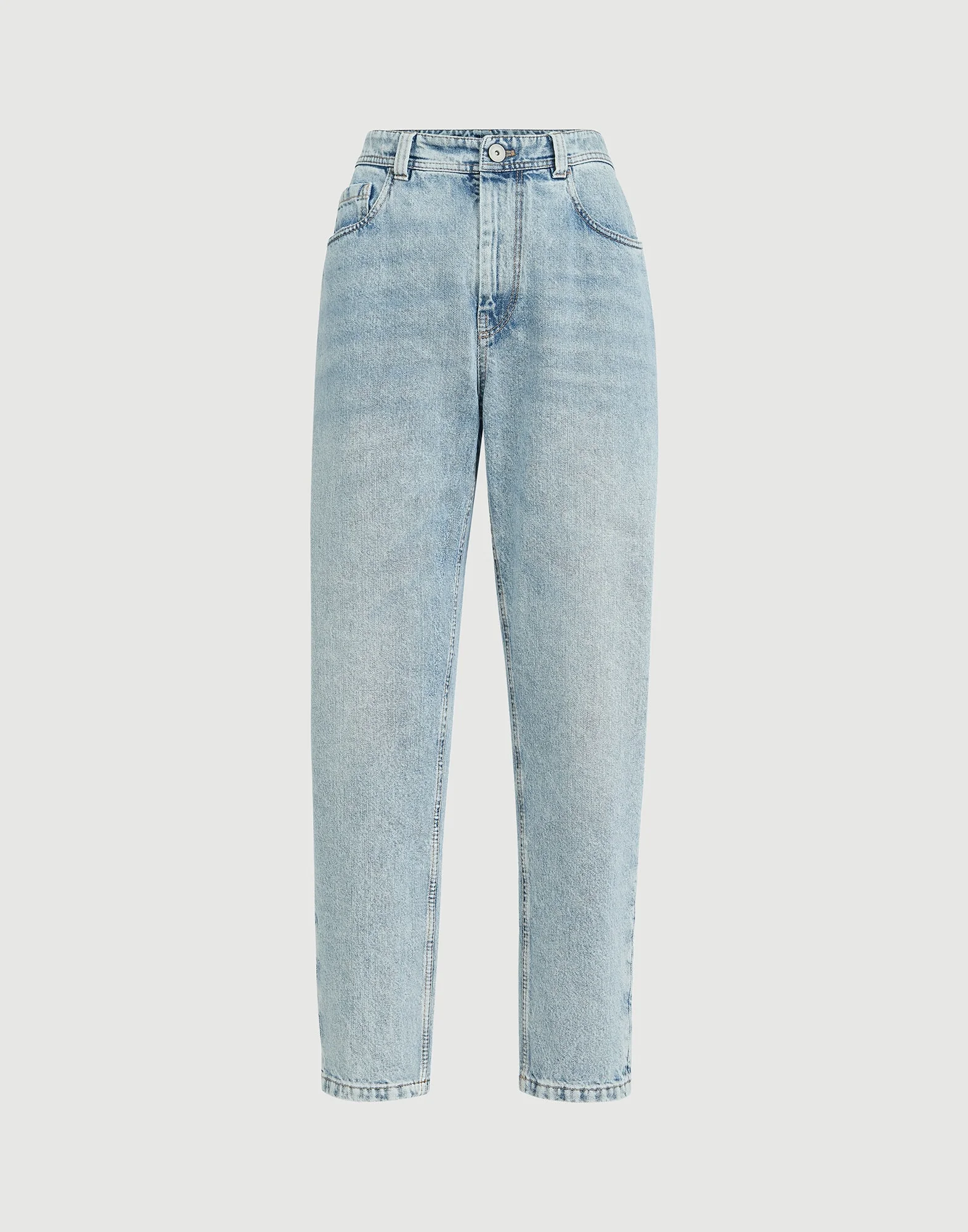 Authentic denim baggy tapered trousers - 1