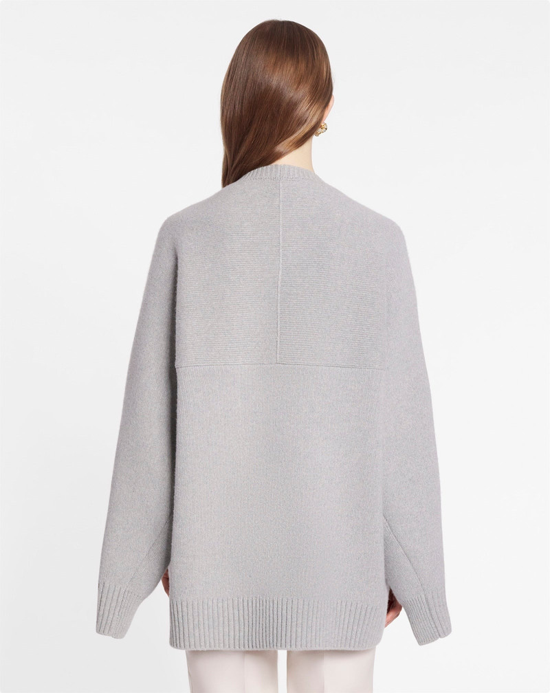 ROUND NECK CAPE BACK JUMPER IN WOOL AND CASHMERE 4