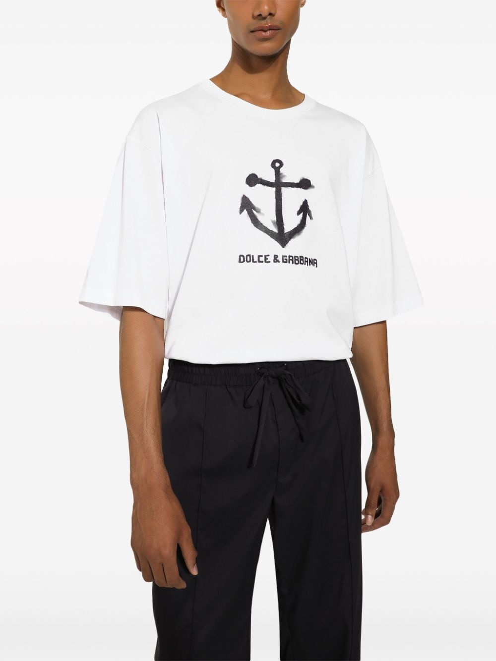 Marina-print cotton T-shirt - 3