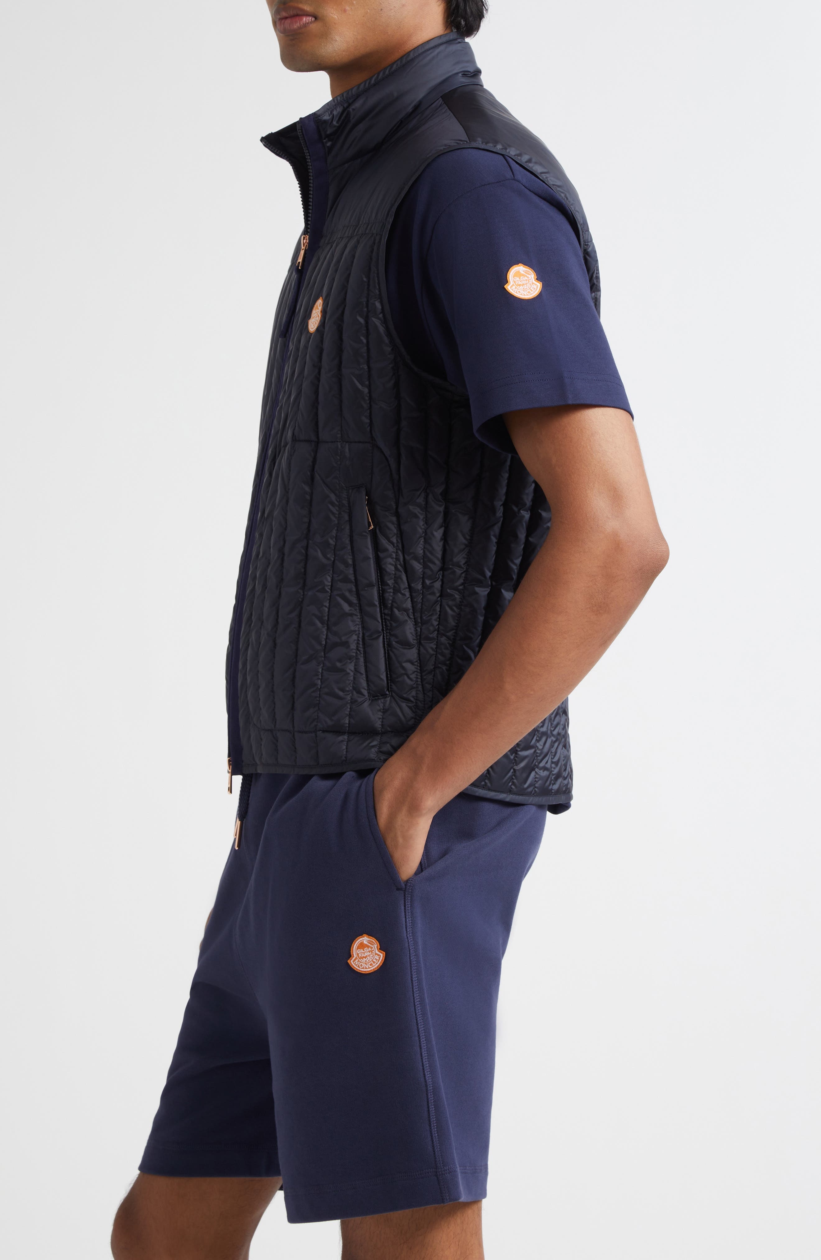 Moncler x Gilga Farm by Donald Glover Tangerine Down Vest in Navy at Nordstrom - 3