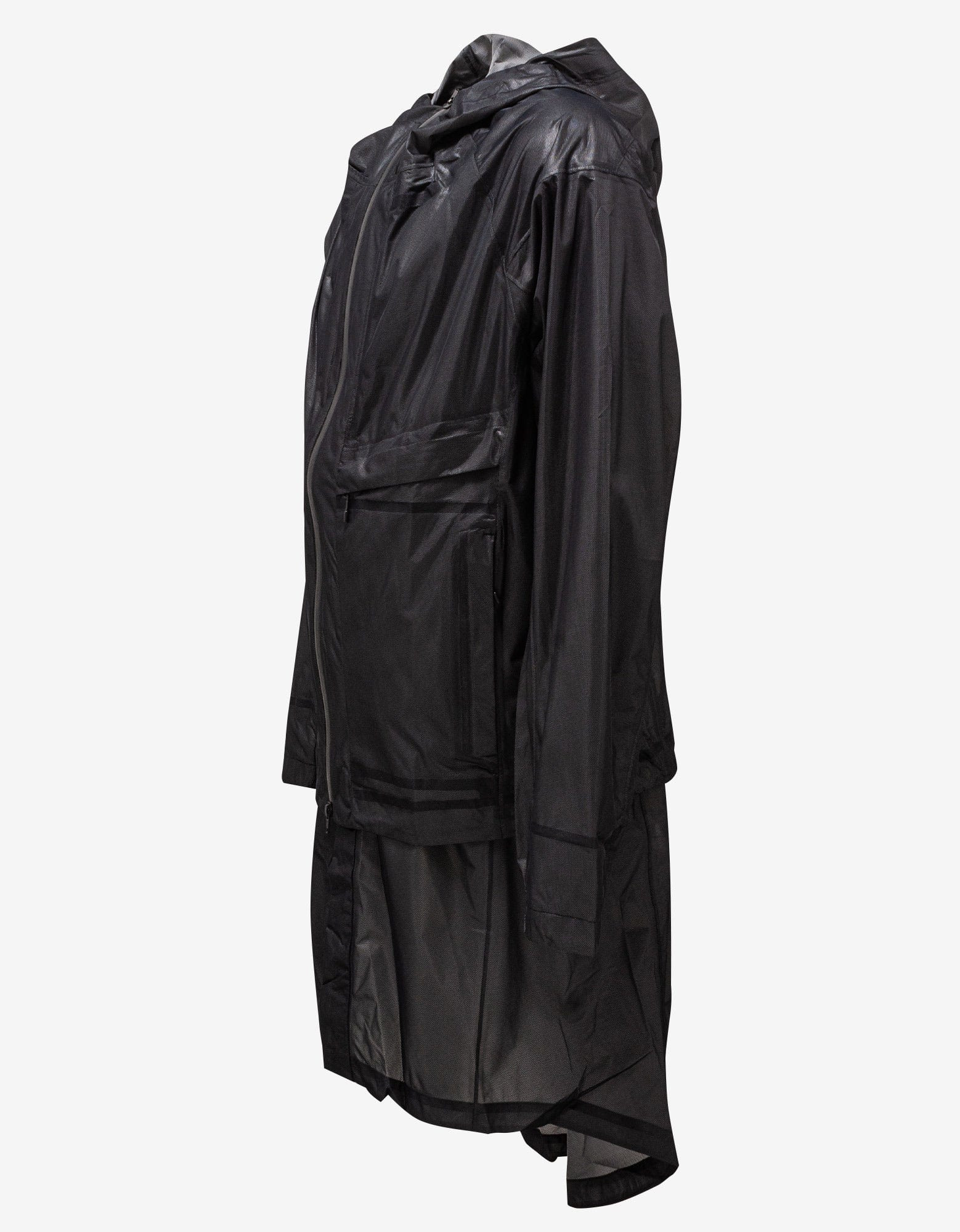 Y-3 Black Classic Sheer Nylon Parka - 3
