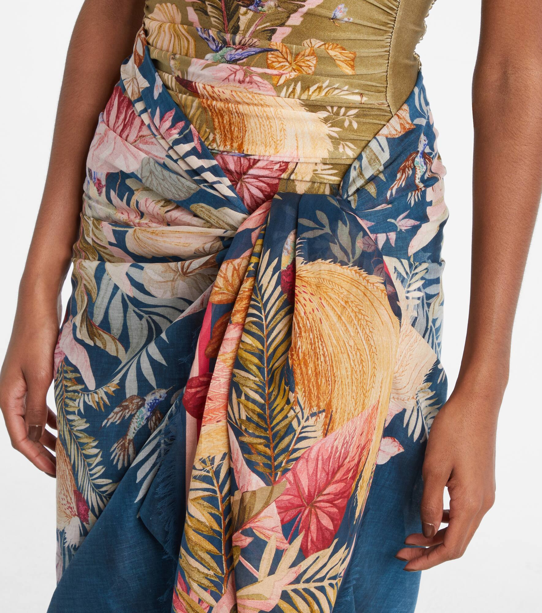 Printed cotton beach cover-up - 4