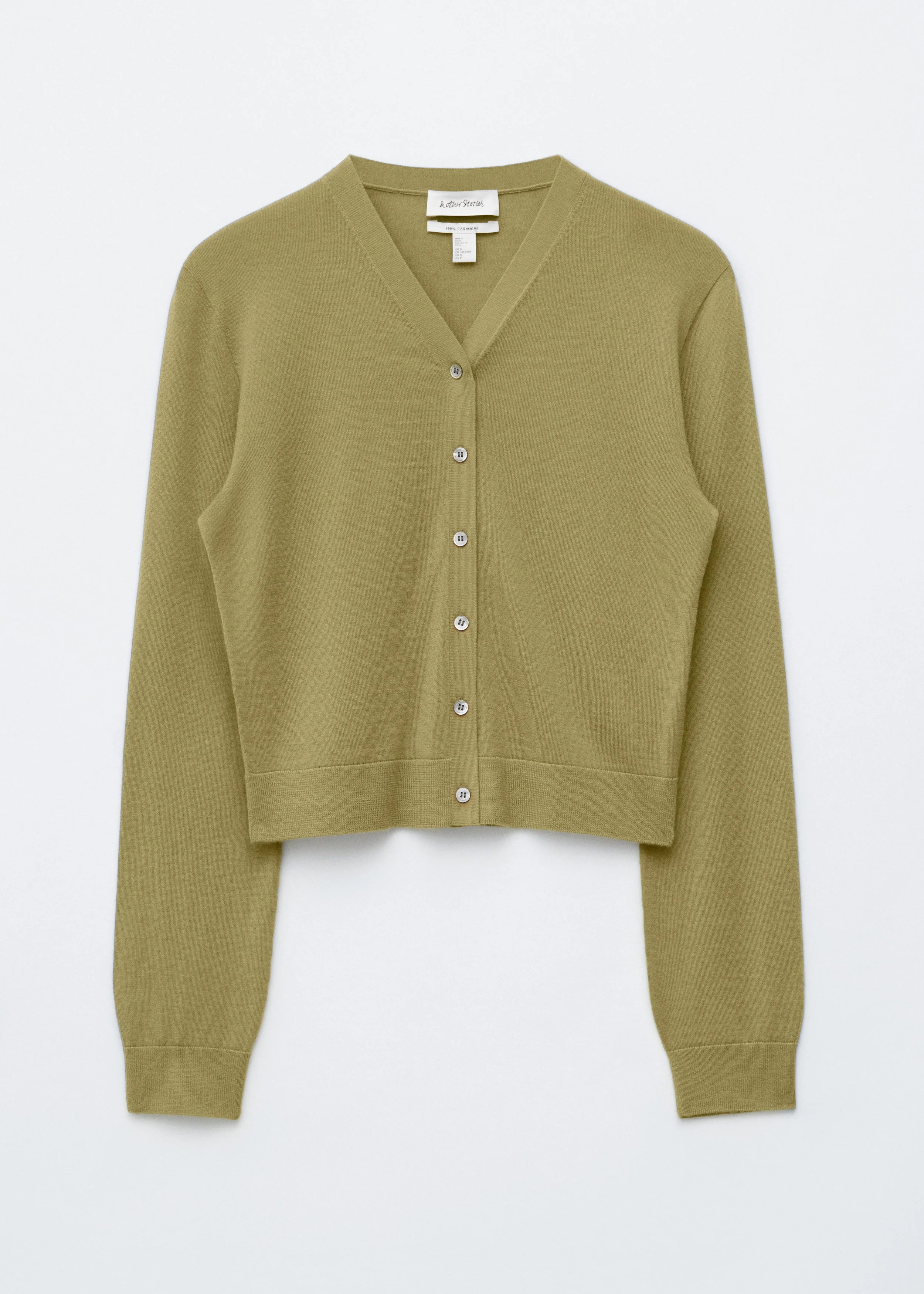 Cropped Cashmere Cardigan - 1