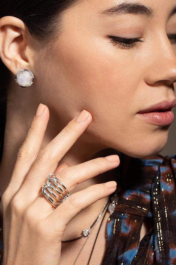 Solarium Silver 3 Link Rings - 3
