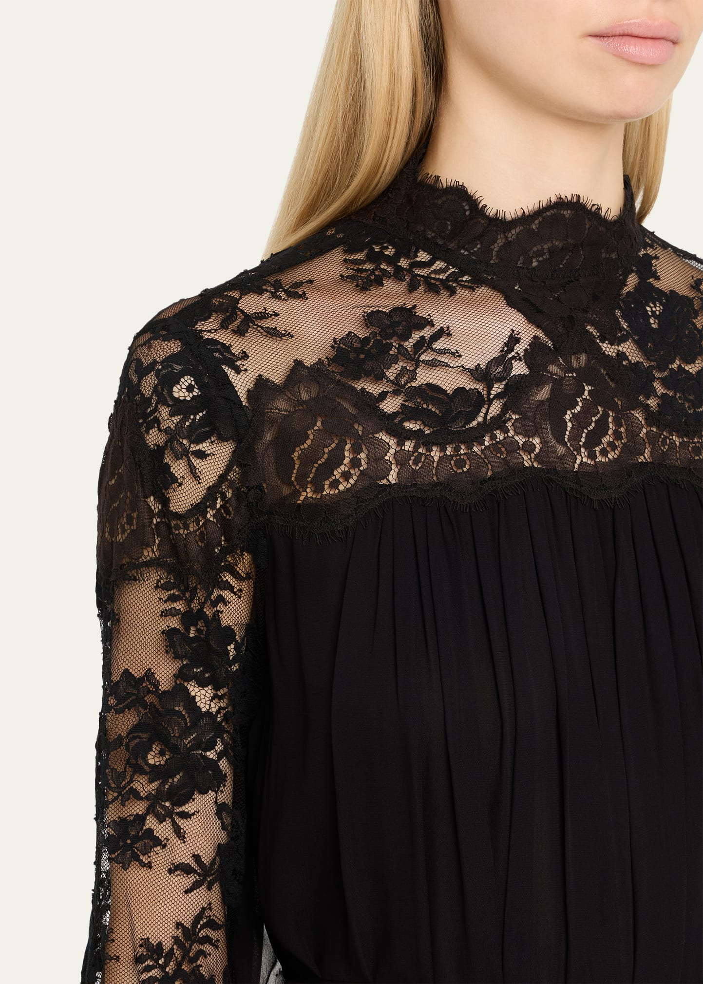 Lace Bat-Wing Maxi Dress - 5