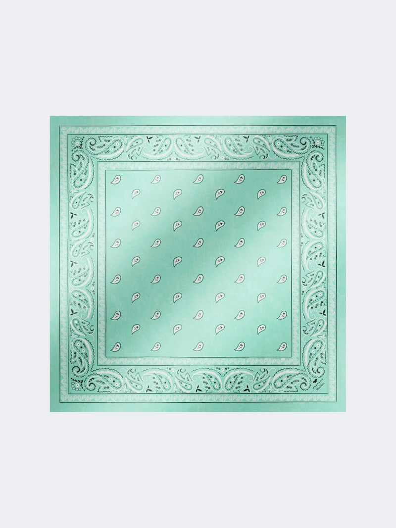 PENTOLA Bandanna print silk foulard - EMERALD 1