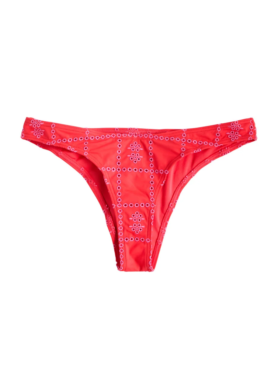 Damson Madder Embroidered Bikini Briefs - 1