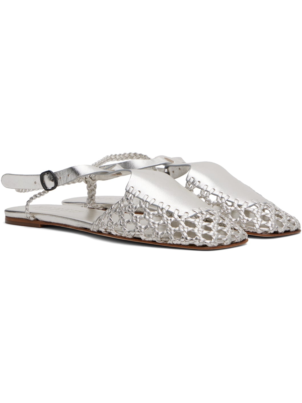 Silver Reixa Metallic Sandals - 4