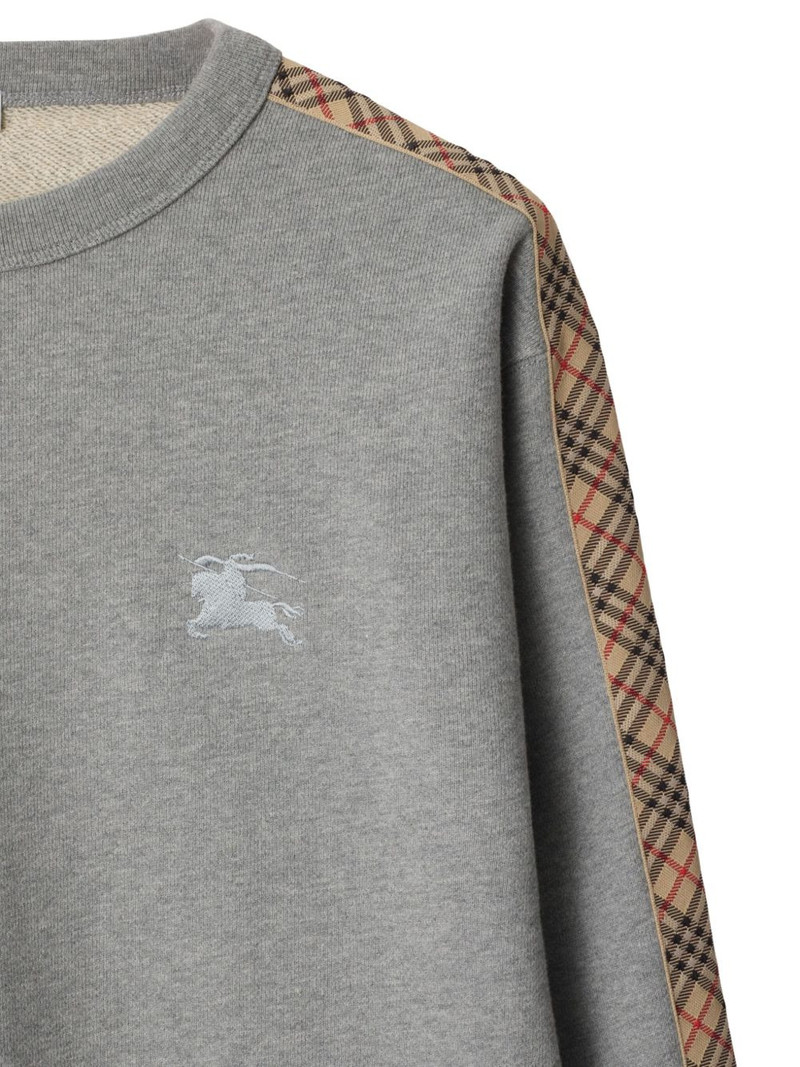 Burberry Check-trimmed cotton sweatshirt outlook