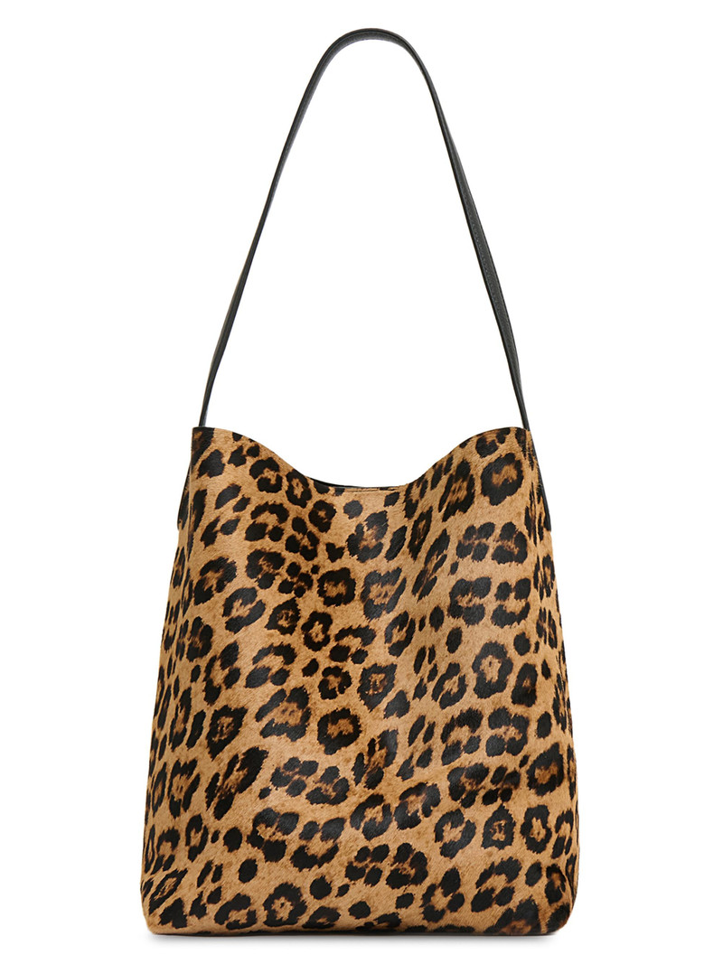 Women's Everyday Leopard-Print Calf Hair Basket Bag - Leopard 1
