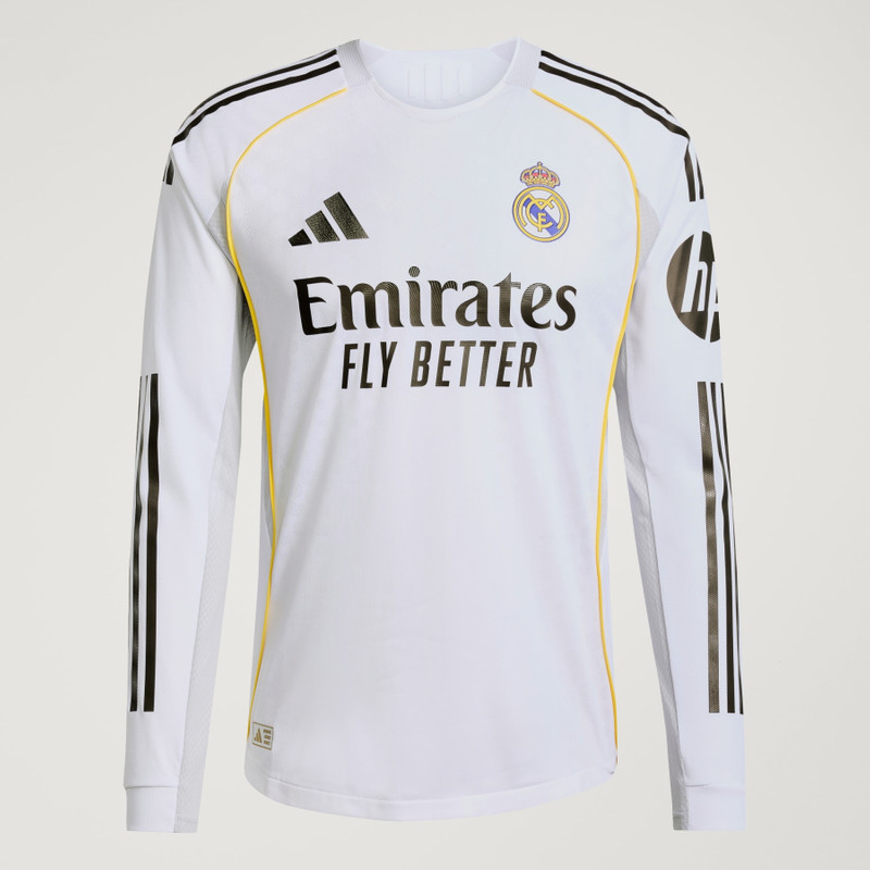 Real Madrid 25/26 Long Sleeve Home Authentic Jersey - 1