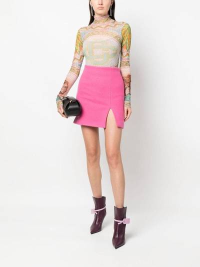 MSGM side-slit mini skirt outlook