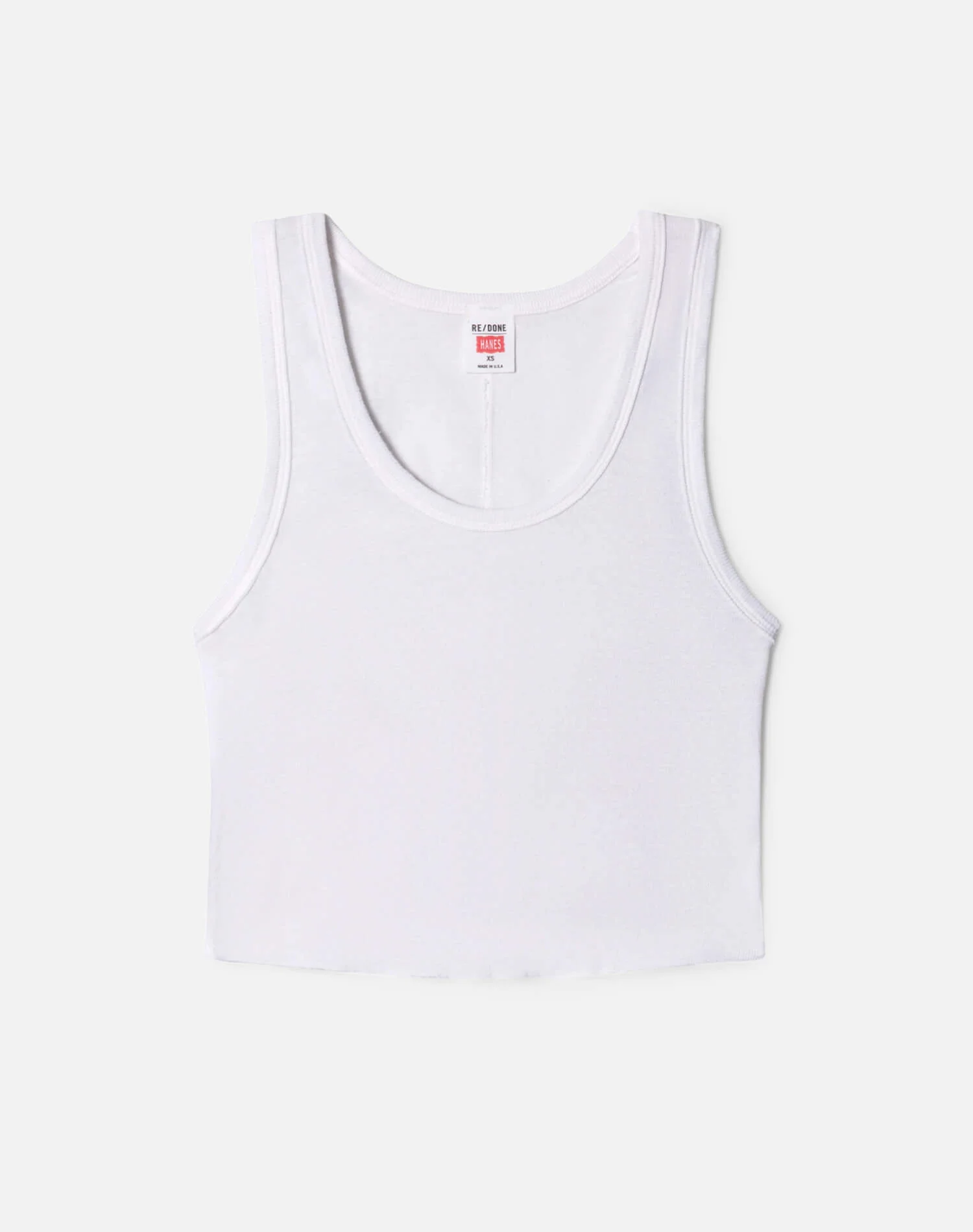 Cropped 60s Tank - Optic White - 1