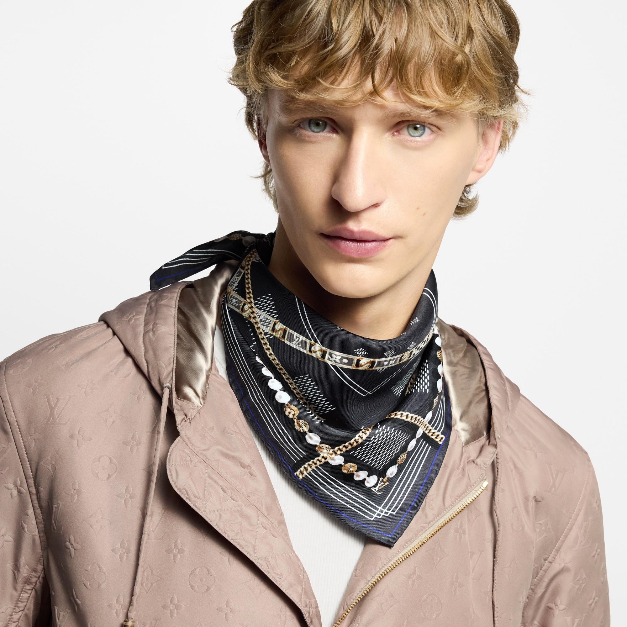 Damier Tied Up Silk Bandana - 5