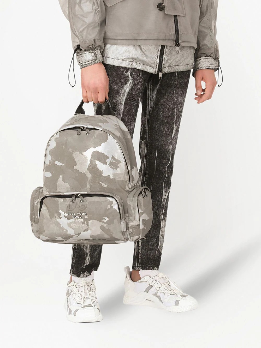 camouflage-print backpack - 5