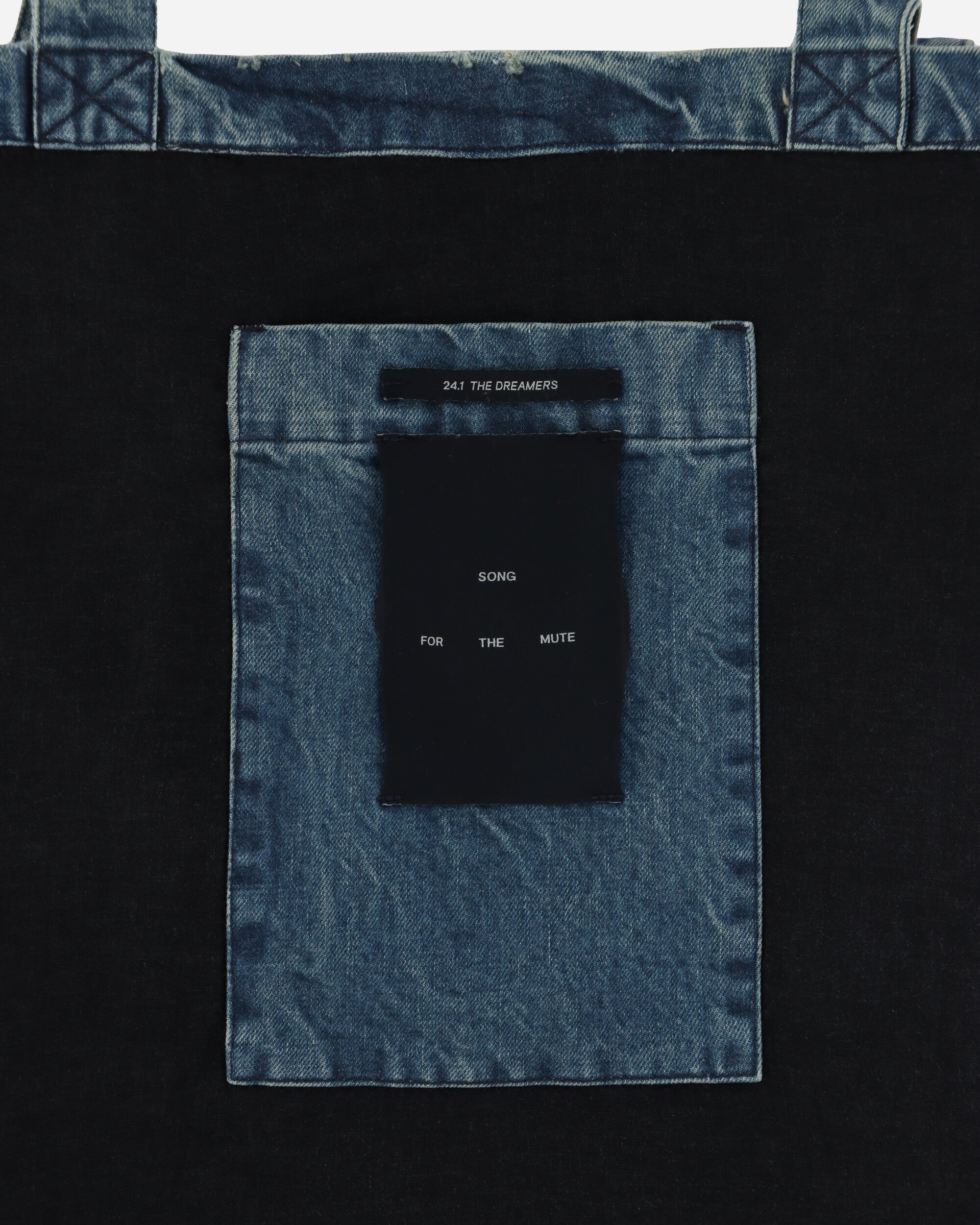 Flap Pocket Tote Bag Blue - 4