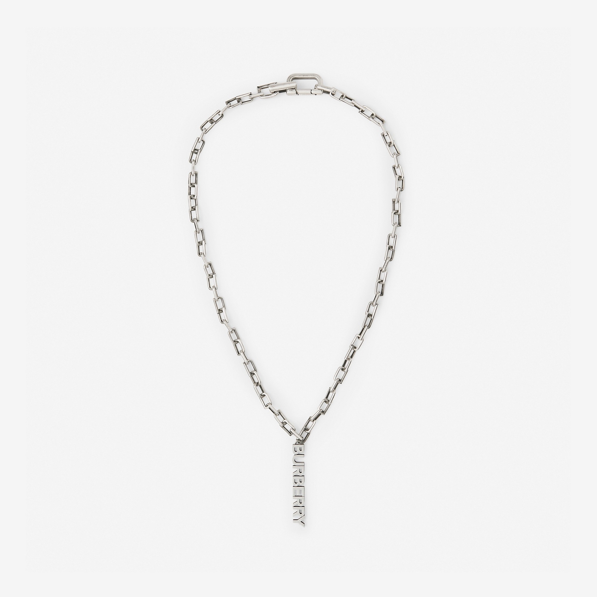Logo Detail Palladium-plated Necklace - 1