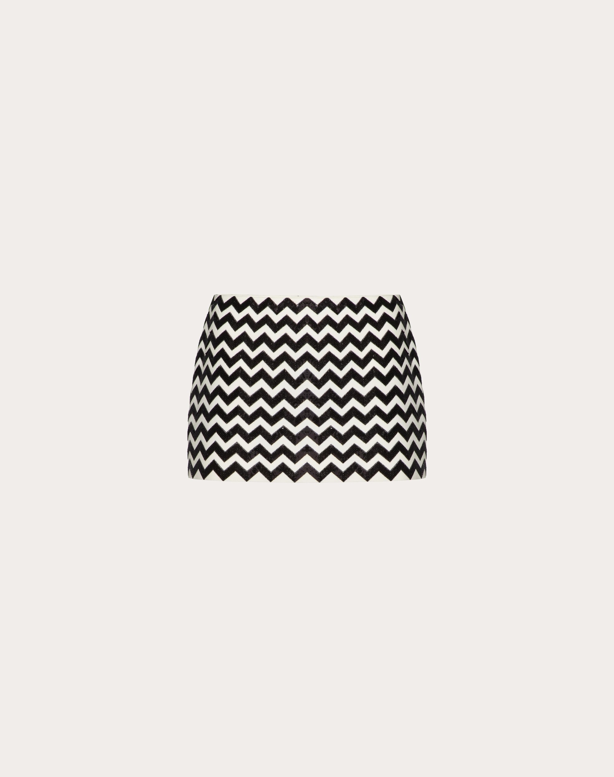 EMBROIDERED CREPE COUTURE SKORT - 1
