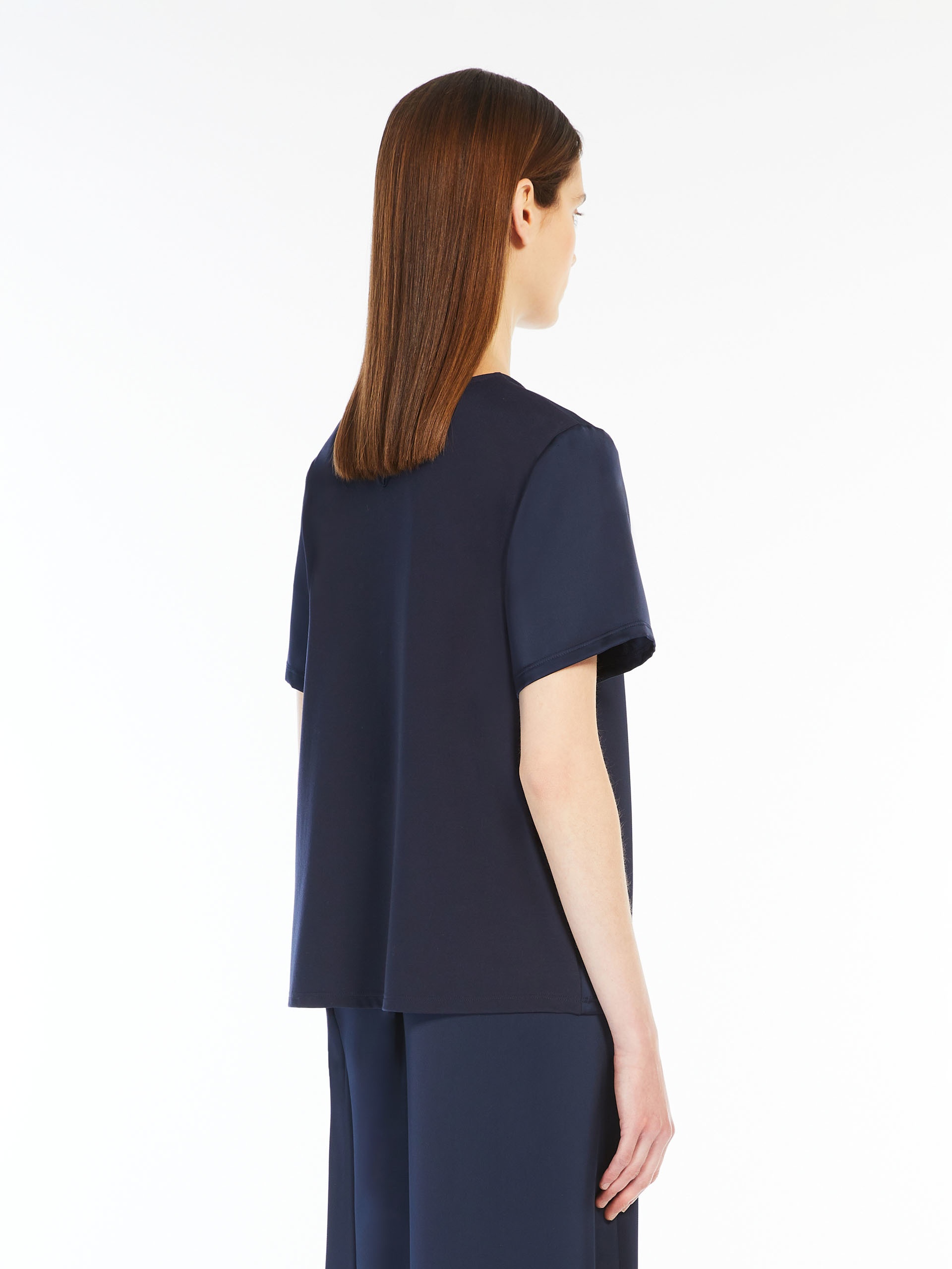 GILBERT Satin and jersey T-shirt - 4