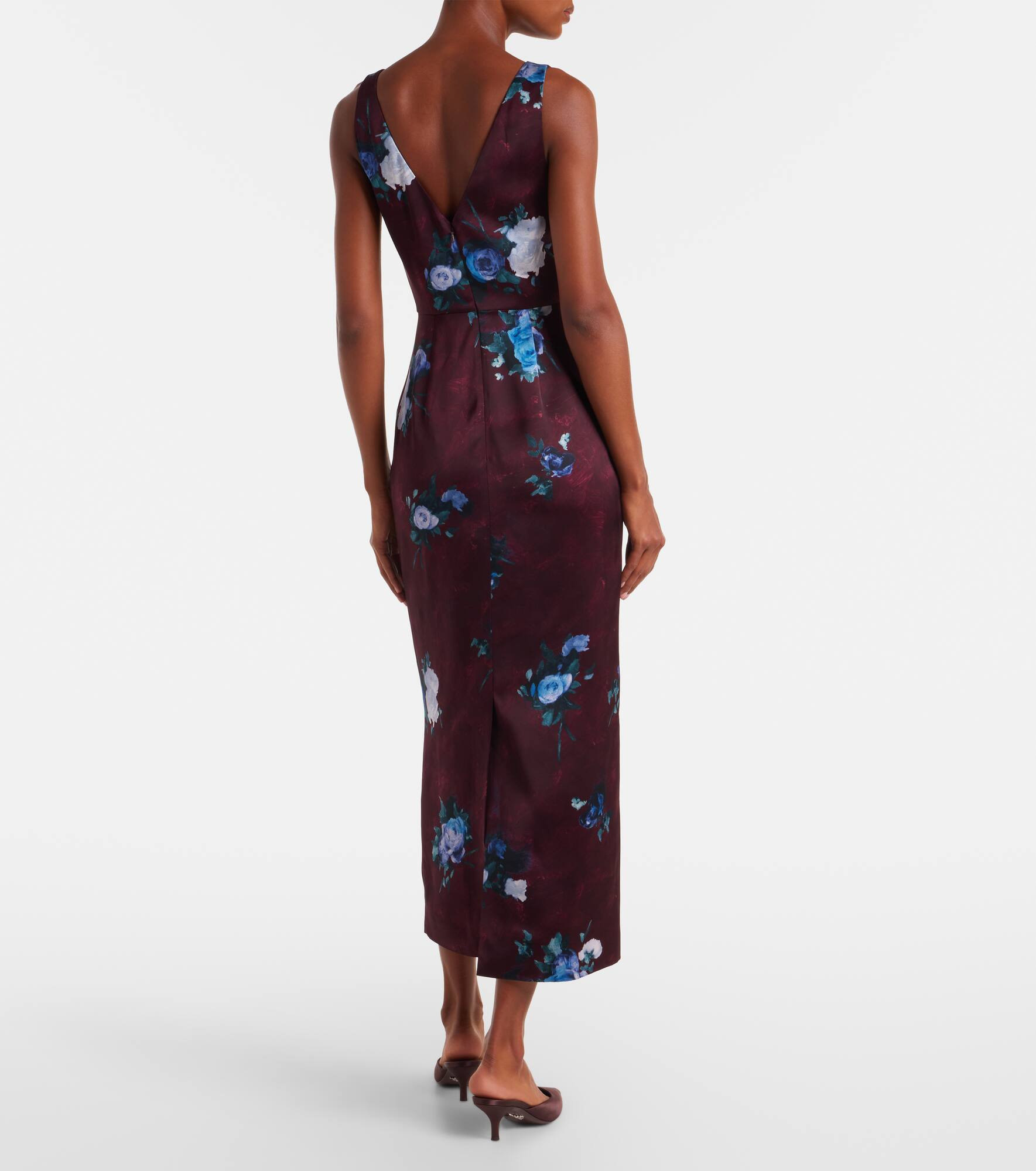 Floral duchesse cocktail dress - 3